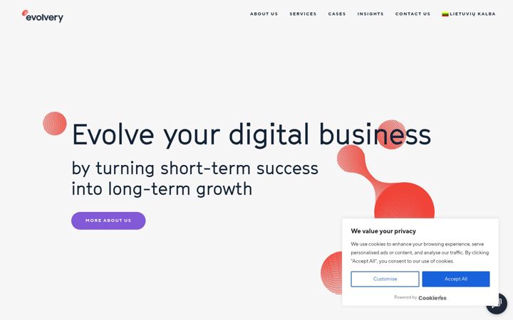 Screenshot of evolvery.com