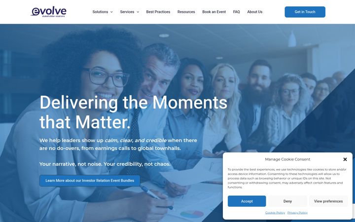 Screenshot of evolvesr.com