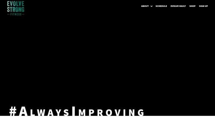 Screenshot of evolvestrongfitness.com