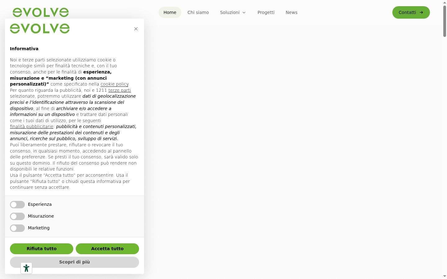 Screenshot tal-banner tal-kunsens muri qabel kwalunkwe interazzjoni