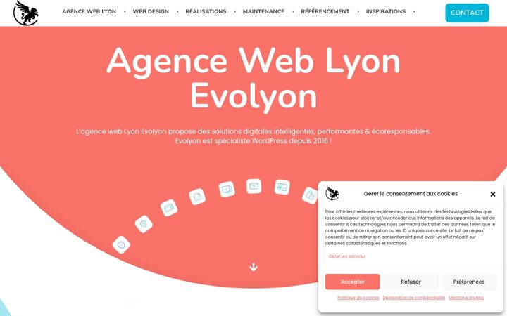 Screenshot of evolyon.fr