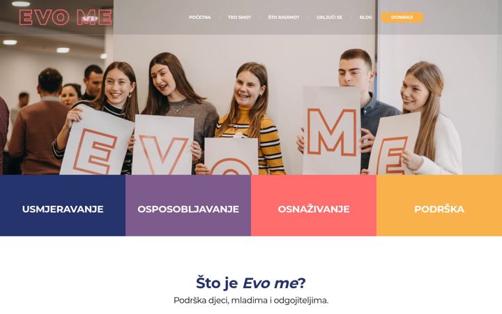Screenshot of evome.hr