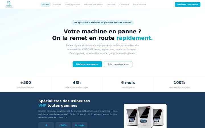 Screenshot of evonaservice.fr