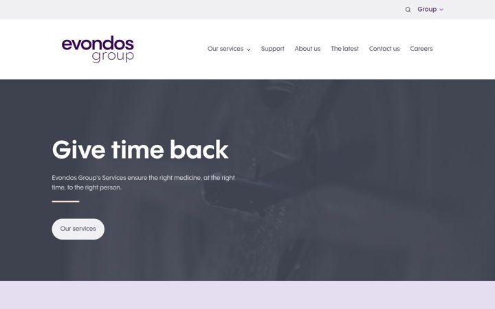 Screenshot of evondos.com