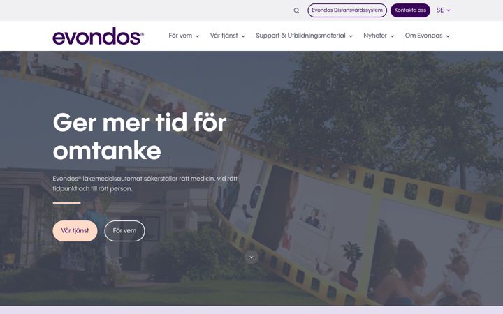 Zrzut ekranu evondos.se