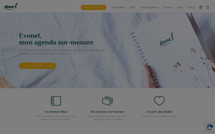 Screenshot of evonel.fr