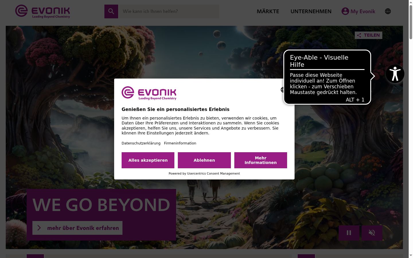Screenshot του banner συγκατάθεσης που εμφανίστηκε πριν από οποιαδήποτε αλληλεπίδραση