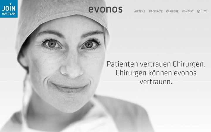 Screenshot of evonos.de