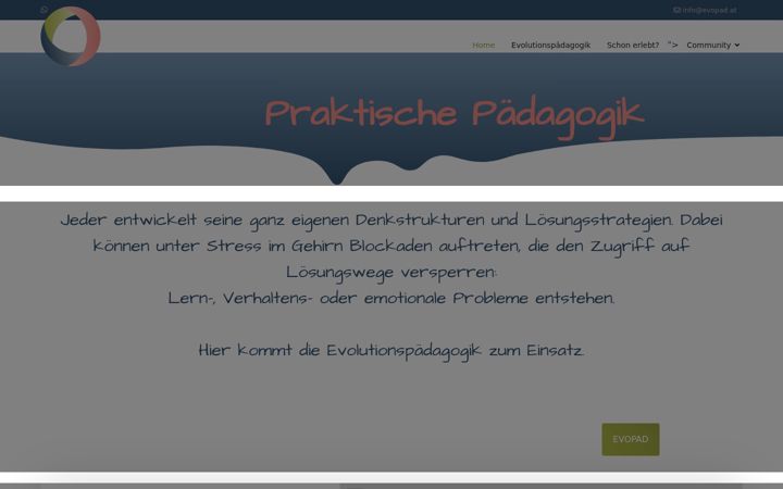 Screenshot of evopad.at