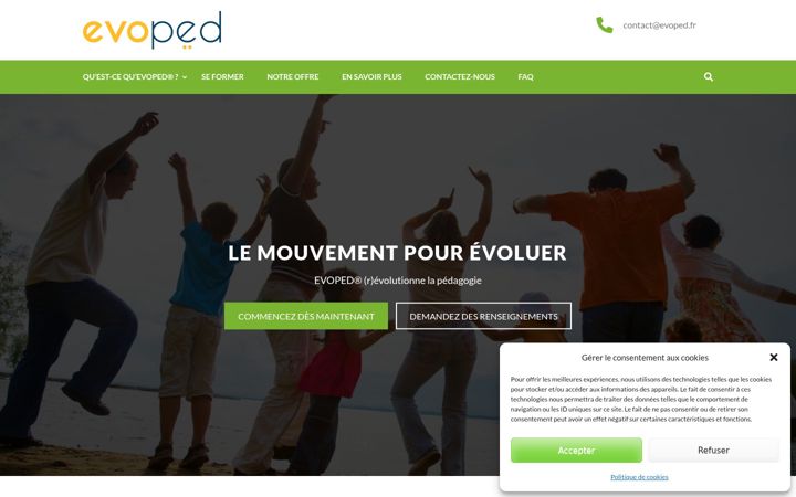Screenshot of evoped.fr
