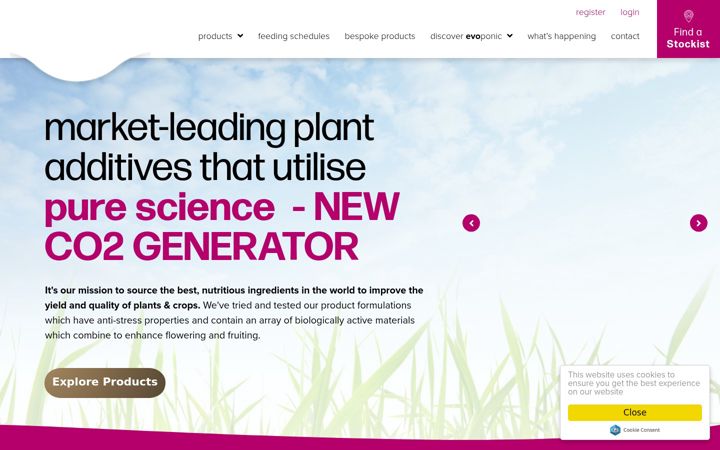 Screenshot of evoponic.com
