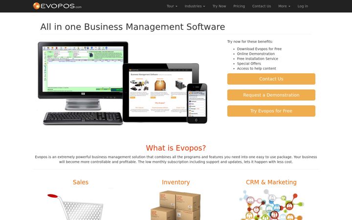 Screenshot of evopos.com