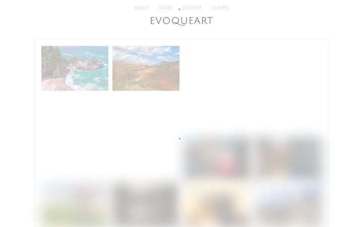 Screenshot of evoqueart.com