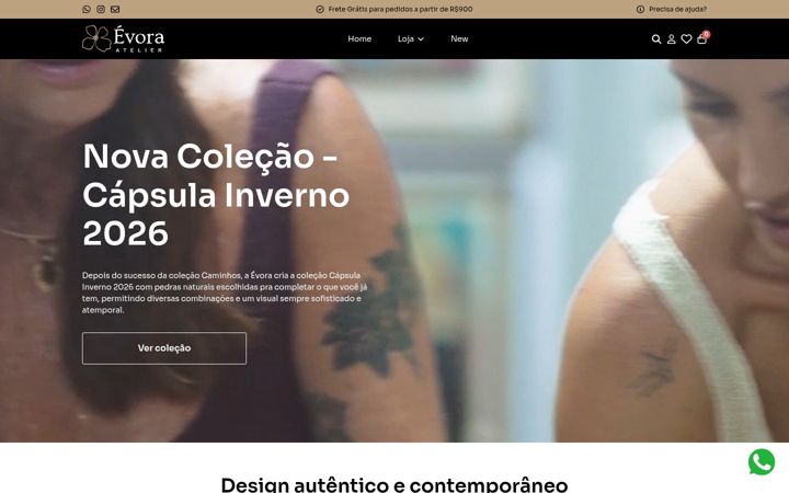 Screenshot of evoraatelierjoias.com.br