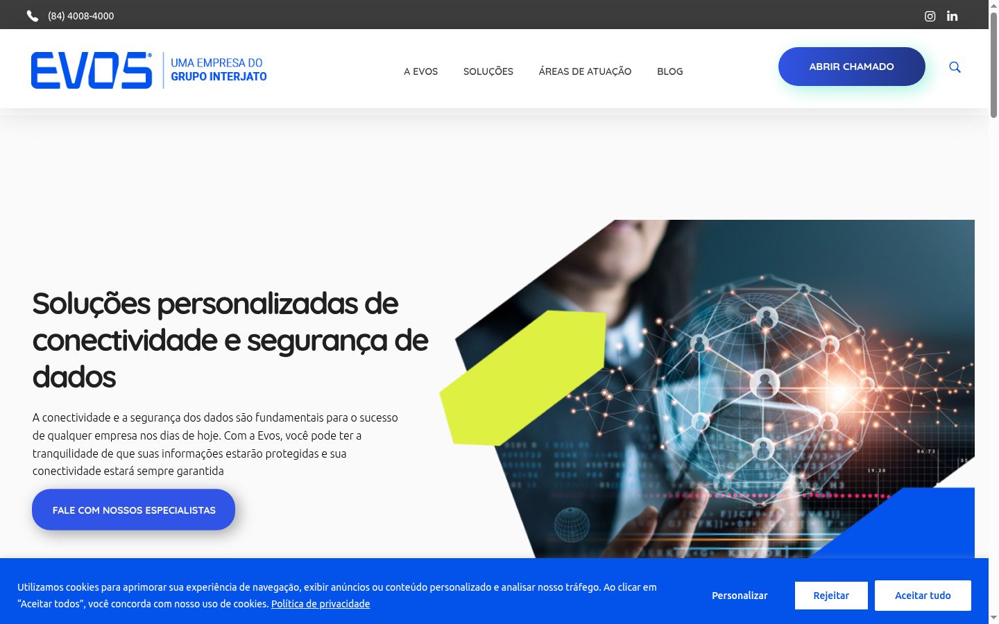 Screenshot del banner di consenso mostrato prima di qualsiasi interazione