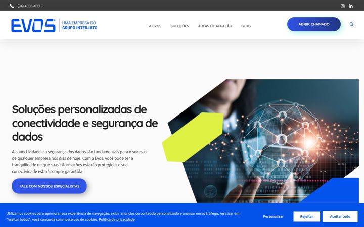 Screenshot di evostec.com.br