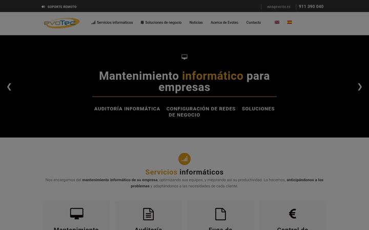 Screenshot von evotec.es