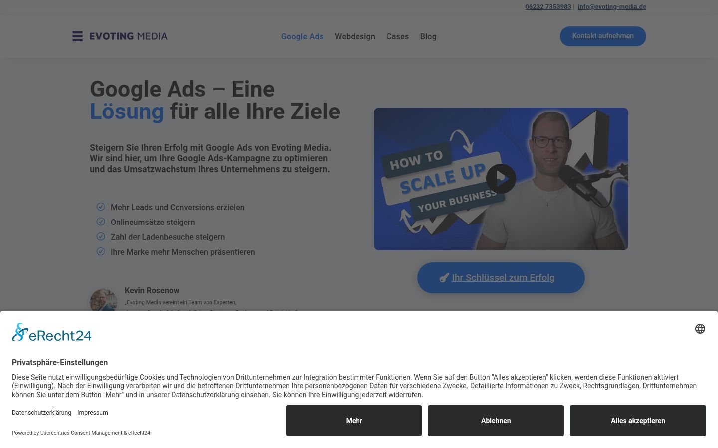 Screenshot tal-banner tal-kunsens muri qabel kwalunkwe interazzjoni