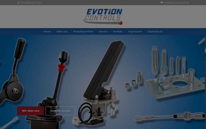 Posnetek zaslona evotion-controls.de