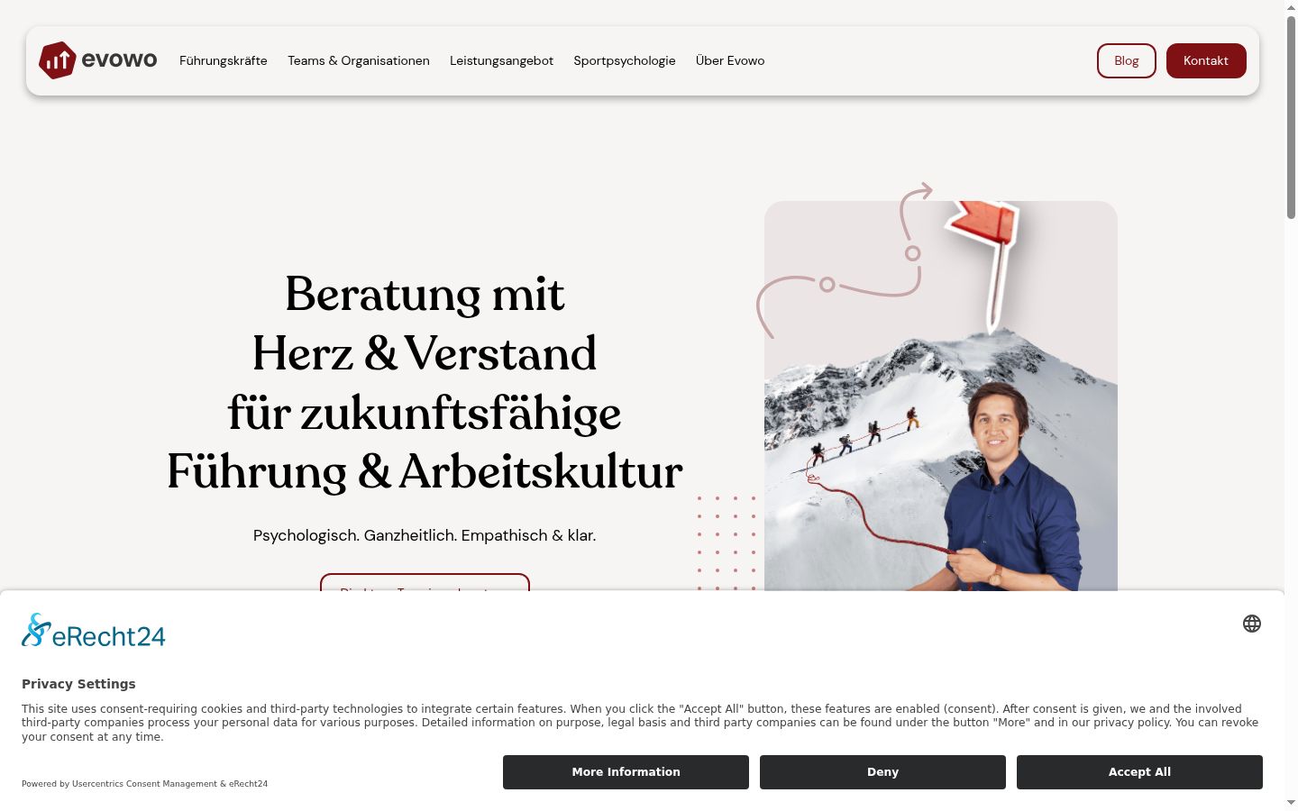 Screenshot tal-banner tal-kunsens muri qabel kwalunkwe interazzjoni