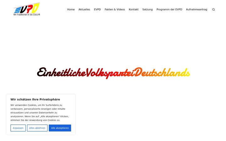 Posnetek zaslona evpd-partei.de