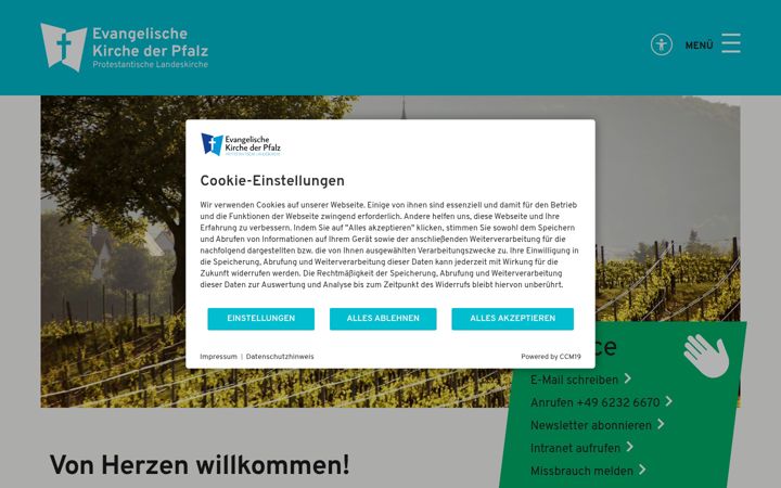 Screenshot of evpfalz.de