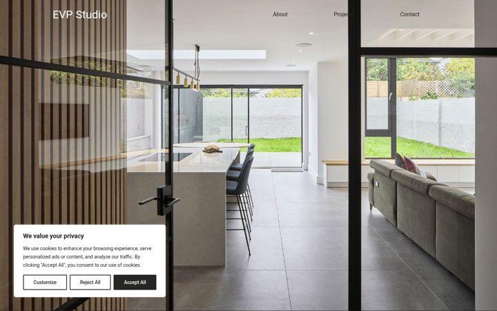 Skærmbillede af evpstudio.ie