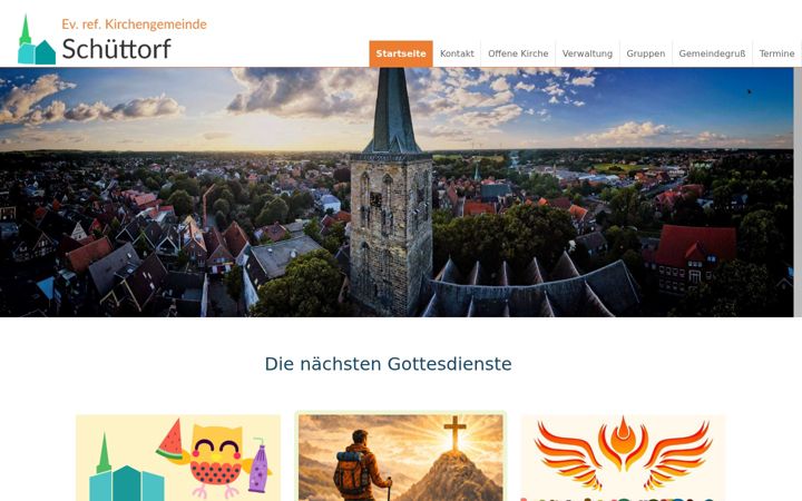 Screenshot of evref-kirche-schuettorf.de