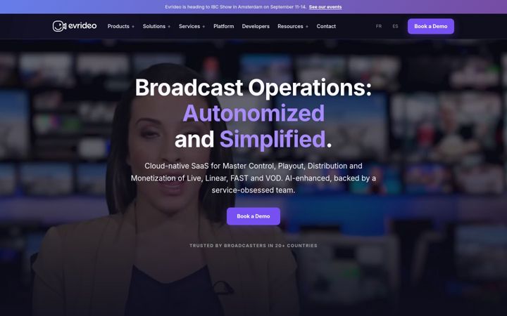 Screenshot of evrideo.com