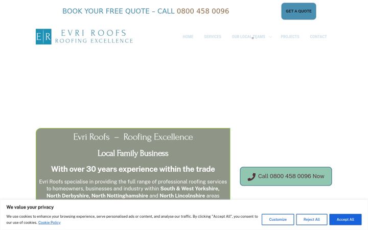 Screenshot of evriroofs.co.uk