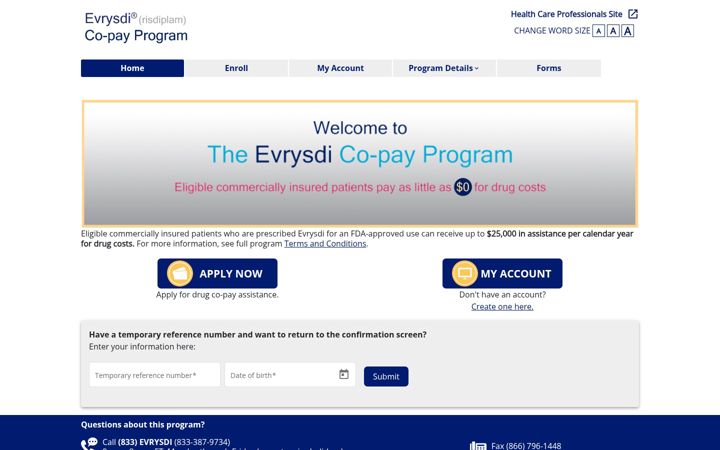 Screenshot of evrysdicopay.com