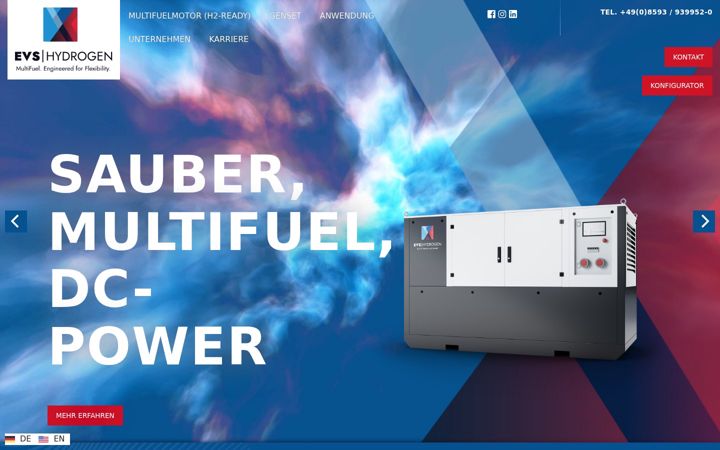 Screenshot von evs-hydrogen.de
