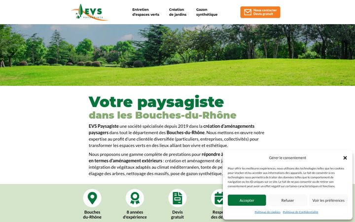Screenshot of evs-paysagiste.fr