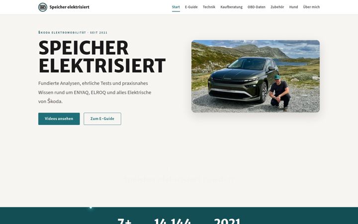 Screenshot of evspeicher.eu