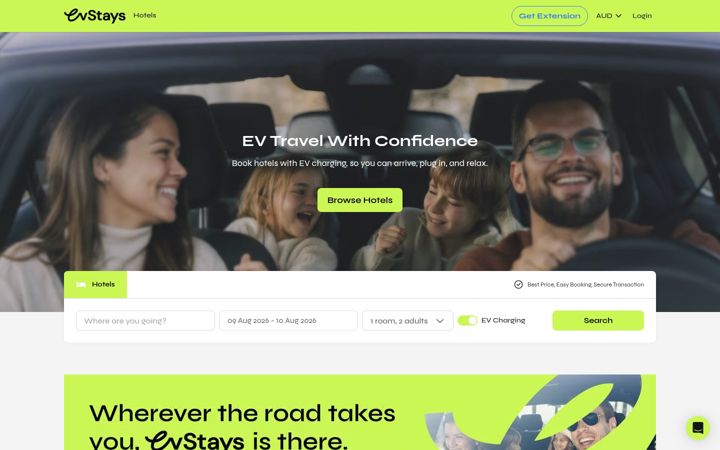 Ekrano kopija evstays.co