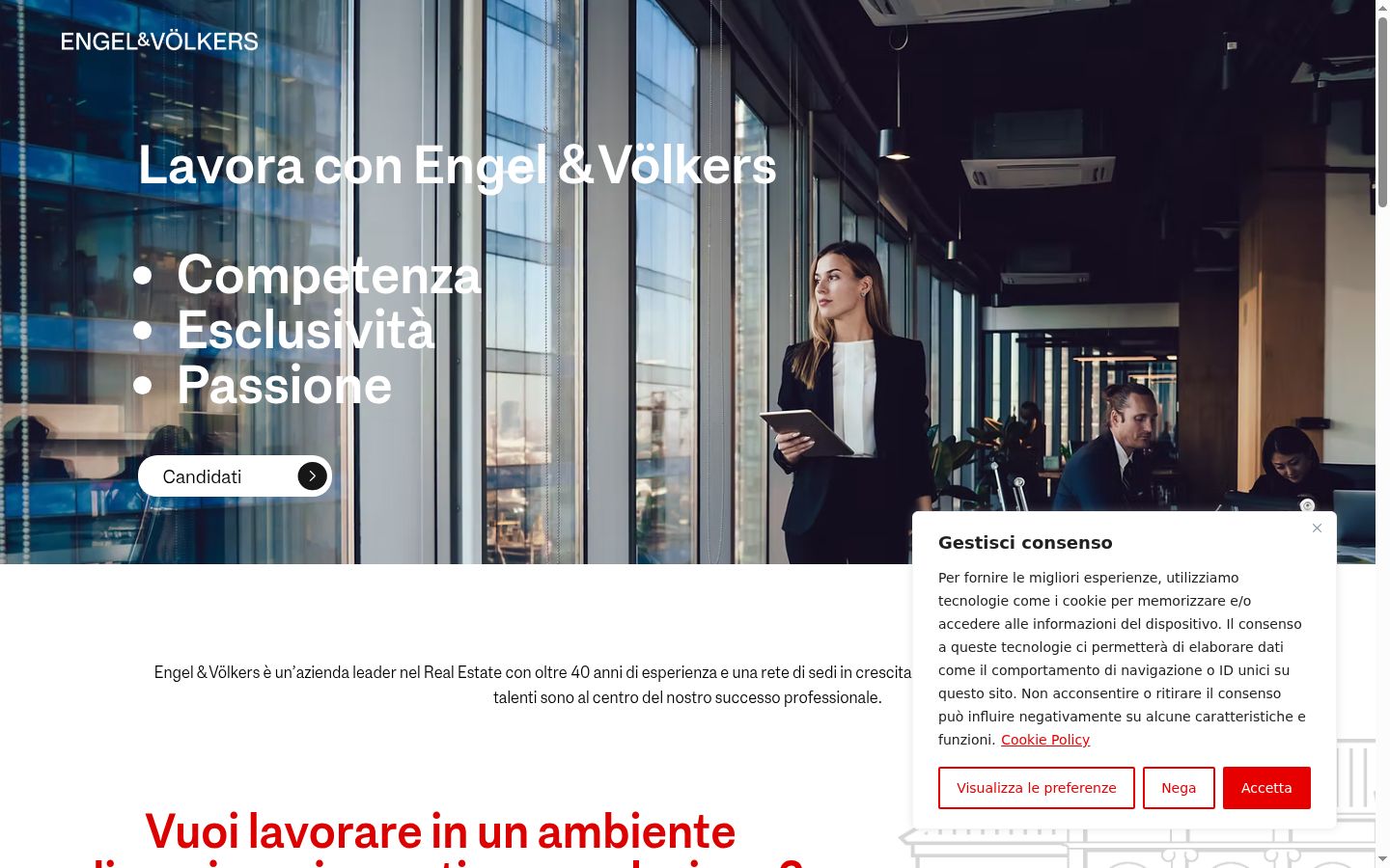 Skärmbild av samtyckesbannern som visades före någon interaktion