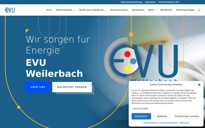 Screenshot von evu-weilerbach.de