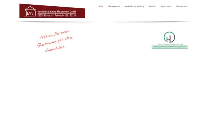 Screenshot of evv-immobilien.de