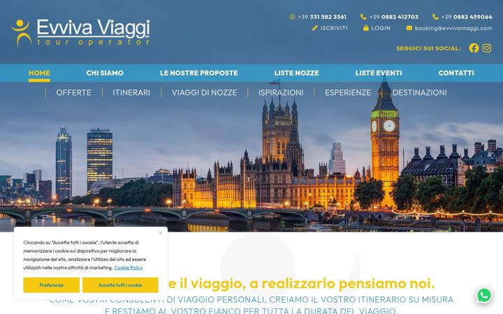 Skærmbillede af evviva-viaggi.it