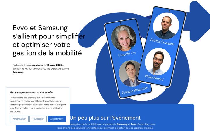Screenshot of evvonow-webinaire.com