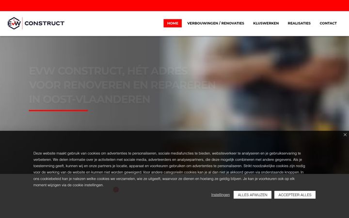 Snímek obrazovky evwconstruct.be