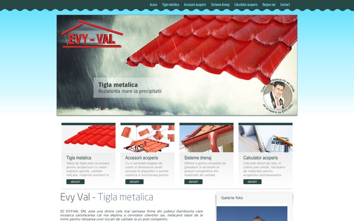 Screenshot of evy-val.ro