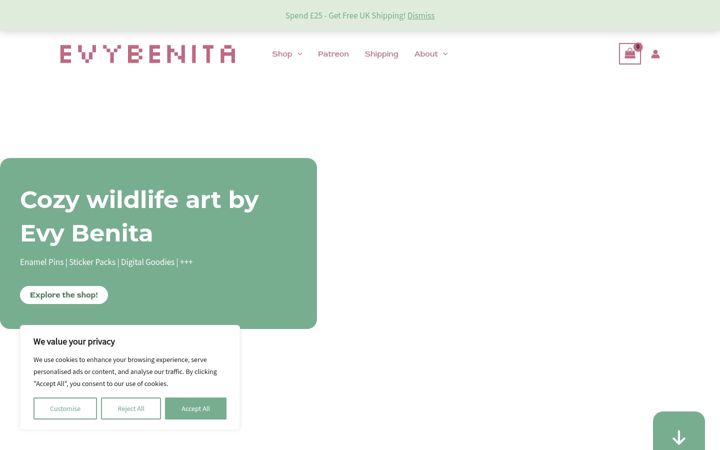 Screenshot of evybenita.com