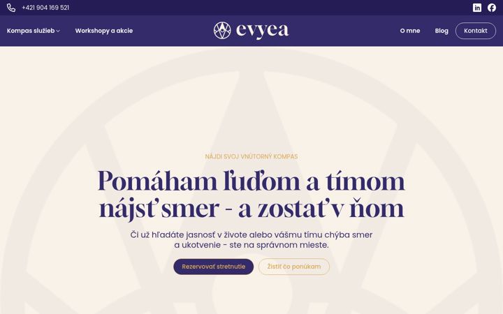 Skærmbillede af evyea.sk