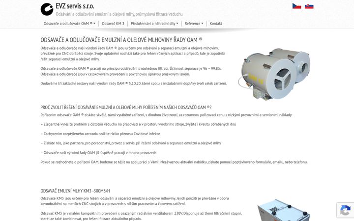 Screenshot of evzservis.cz