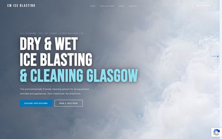 Screenshot of ew-dryiceblasting.co.uk