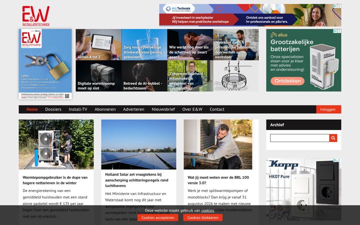 Skjermbilde av ew-installatietechniek.nl