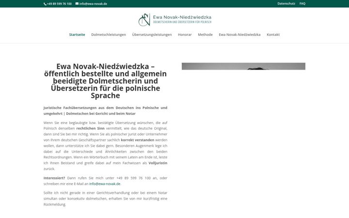 Screenshot of ewa-novak.de