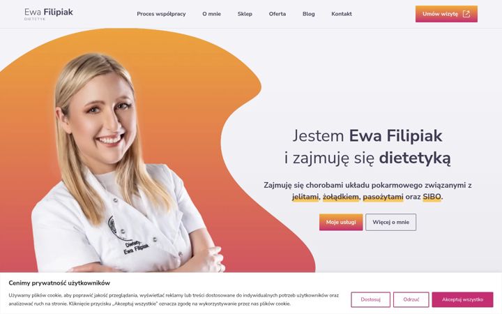 Screenshot of ewafilipiakdietetyk.pl
