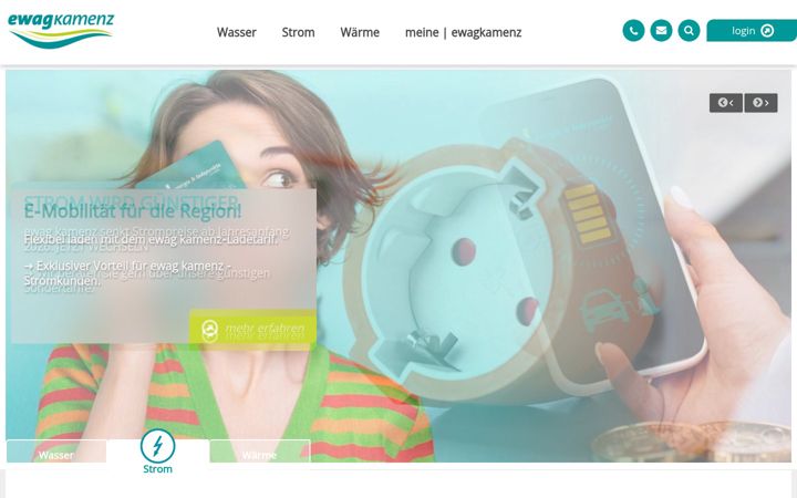 Screenshot of ewagkamenz.de